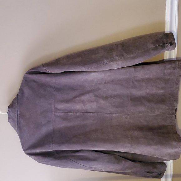 Boston Harbour Outdoorwear Men’s Soft Brown Suede Leather Jacket Coat Size XL - Picture 2 of 9